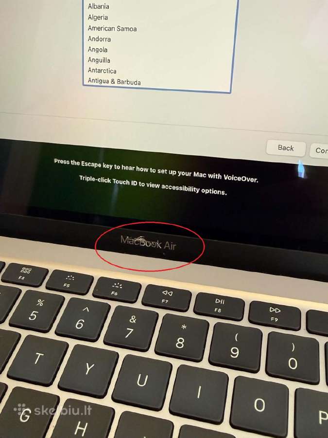 MacBook Air 13" 2020 A2179, Intel, 8 GB RAM, 256 G - nuotraukos Nr. 3
