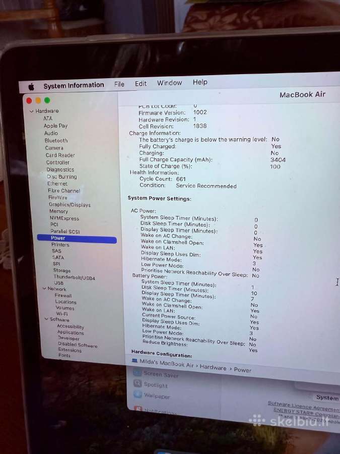 MacBook Air 13" 2020 A2179, Intel, 8 GB RAM, 256 G - nuotraukos Nr. 7