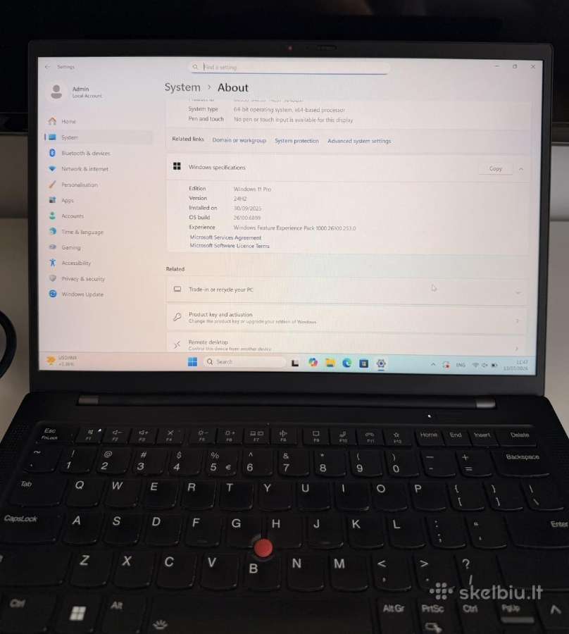Lenovo thinkpad x1 carbon kompiuteris - nuotraukos Nr. 2
