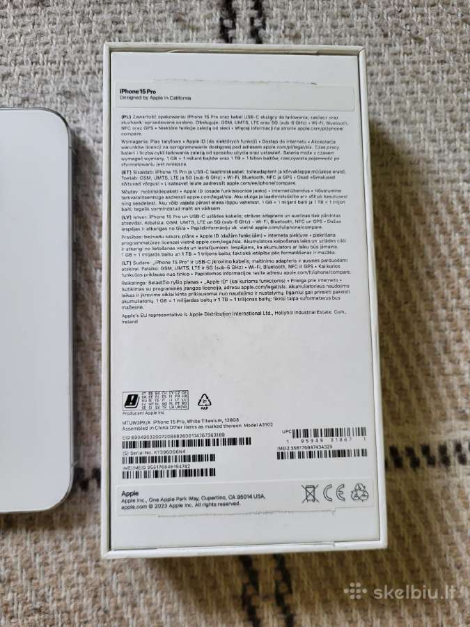 iPhone 15 Pro White Titanium - nuotraukos Nr. 9