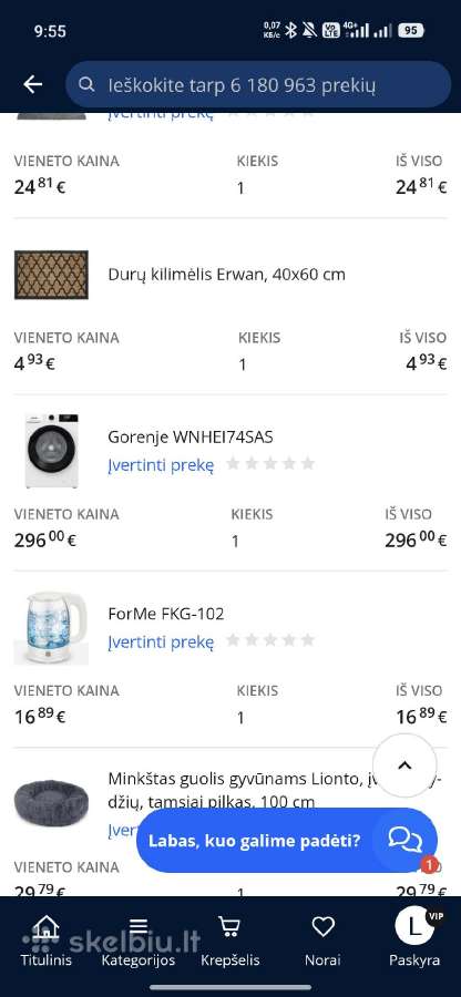 Skalbimo mašina Gorenje 7 kg - nuotraukos Nr. 5