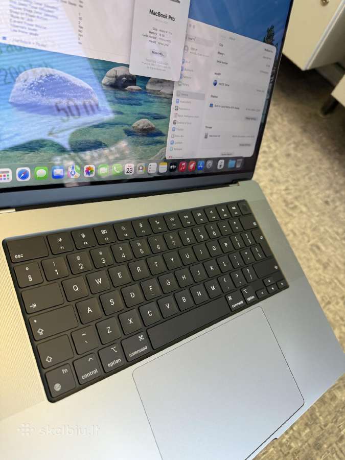 MacBook Pro 16" m1pro/16ram/512gb/97% - nuotraukos Nr. 2
