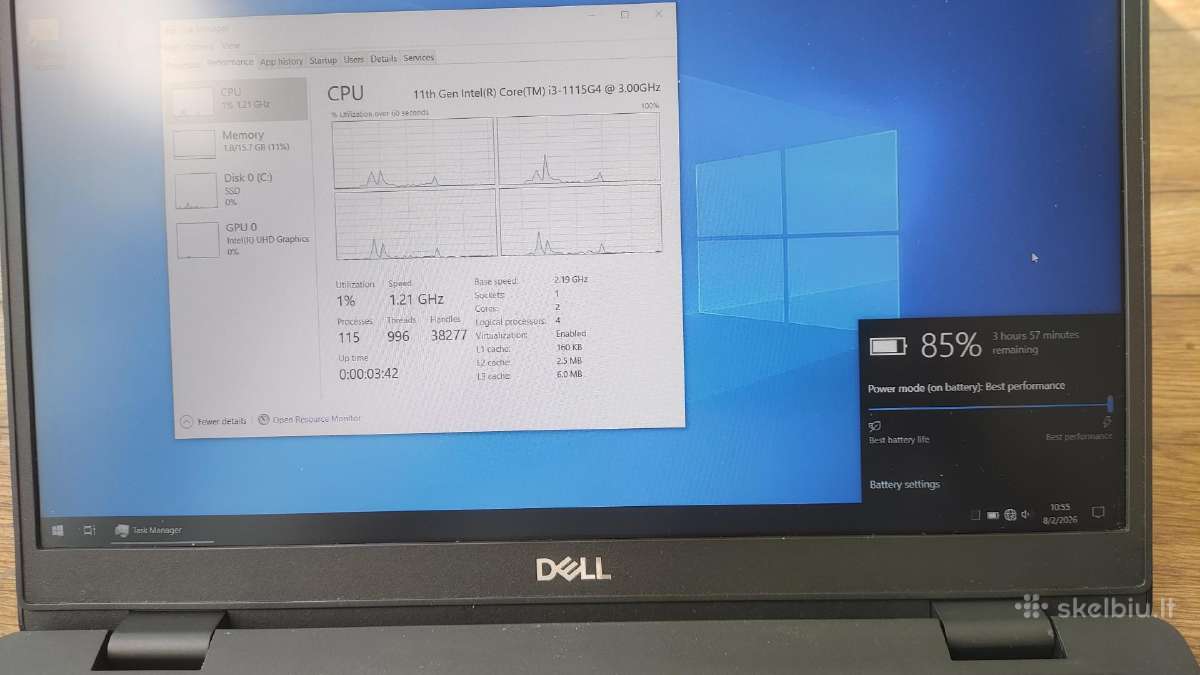 Dell Latitude 3420 i3 11th gen 16/256 - nuotraukos Nr. 7