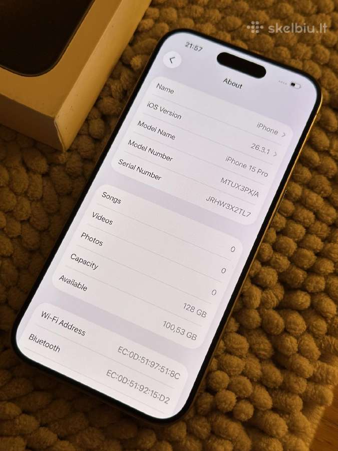 iPhone 15 Pro 128gb - nuotraukos Nr. 7