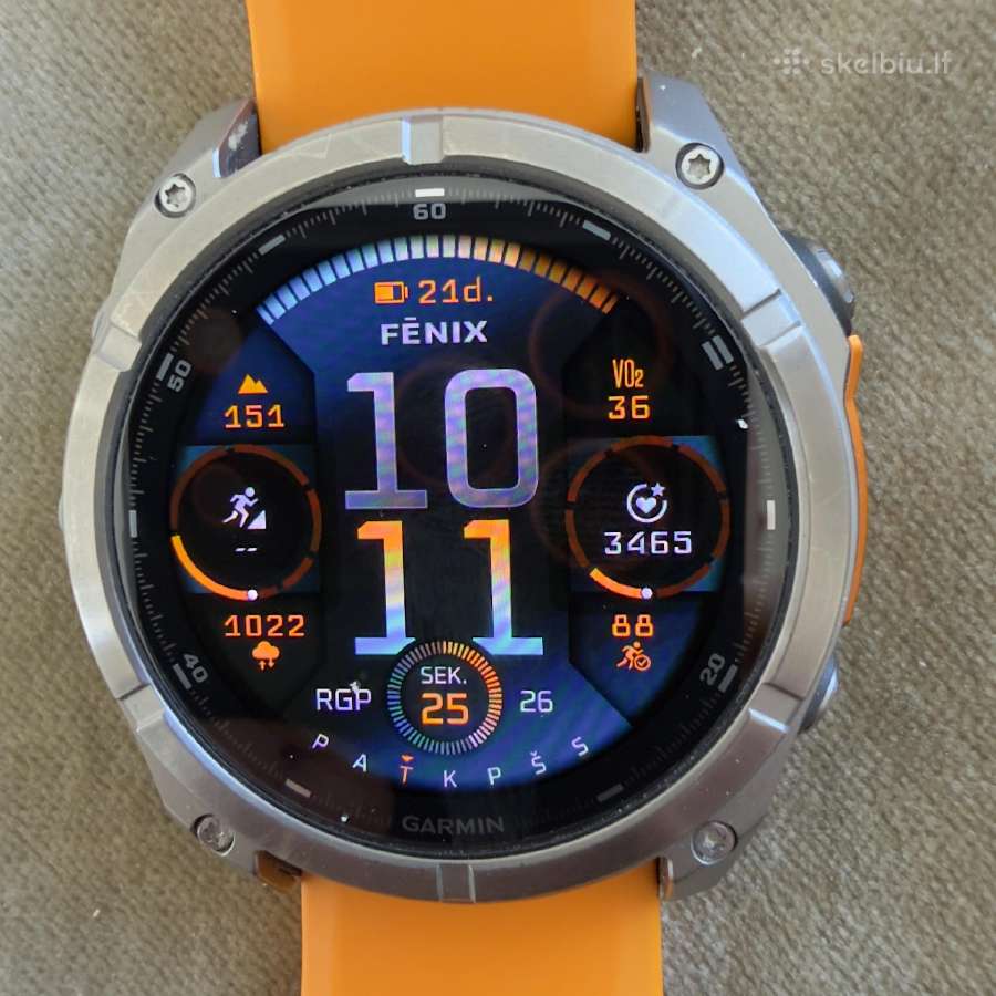 Garmin fenix 8 51mm Amoled Sapphire Titanium - nuotraukos Nr. 2