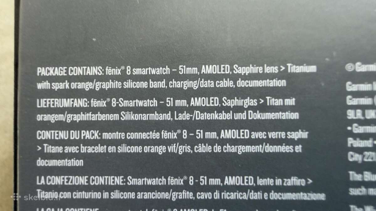 Garmin fenix 8 51mm Amoled Sapphire Titanium - nuotraukos Nr. 6