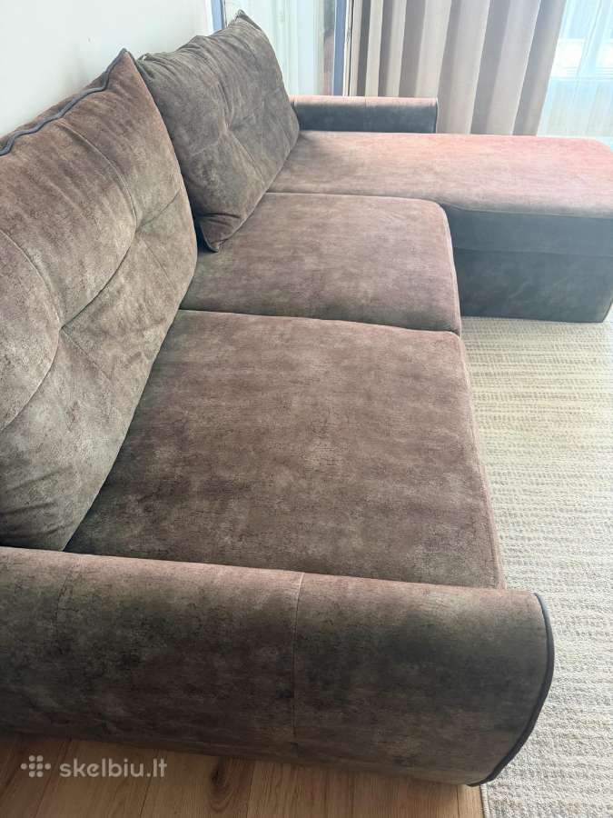 Kampinė sofa-lova su miegojimo funkcija - nuotraukos Nr. 2