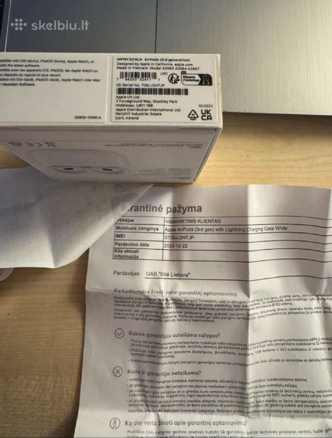Apple Airpods (3rd generation) - nuotraukos Nr. 4