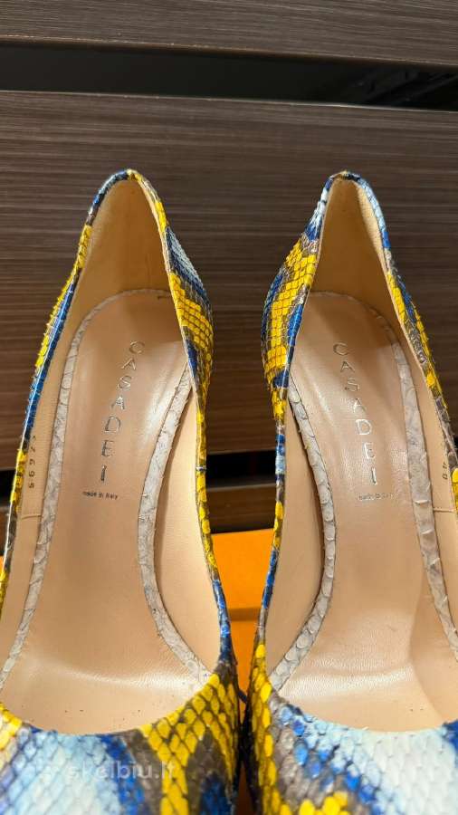 Casadei gyvatės rašto odiniai bateliai, 40 dydis - nuotraukos Nr. 6