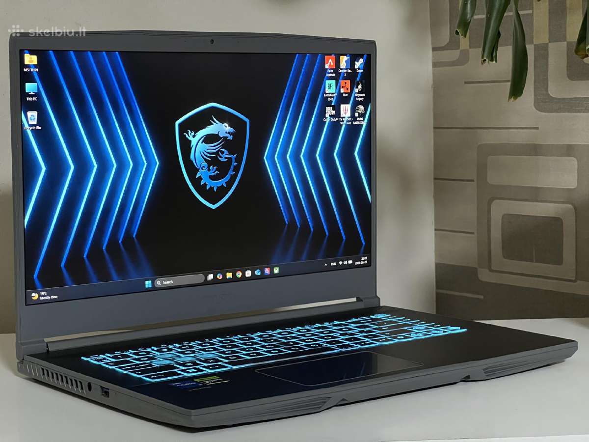 Parduodamas Msi Thin su Rtx 4050, I5-13k, 144hz. - nuotraukos Nr. 2