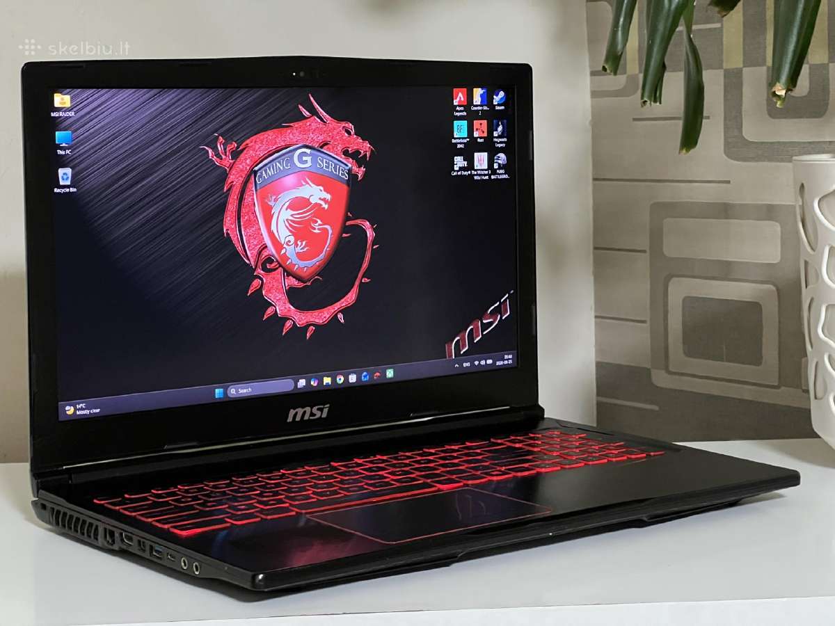 Parduodamas Msi Gl73 Raider su Rtx 2060, I7, 144hz - nuotraukos Nr. 2