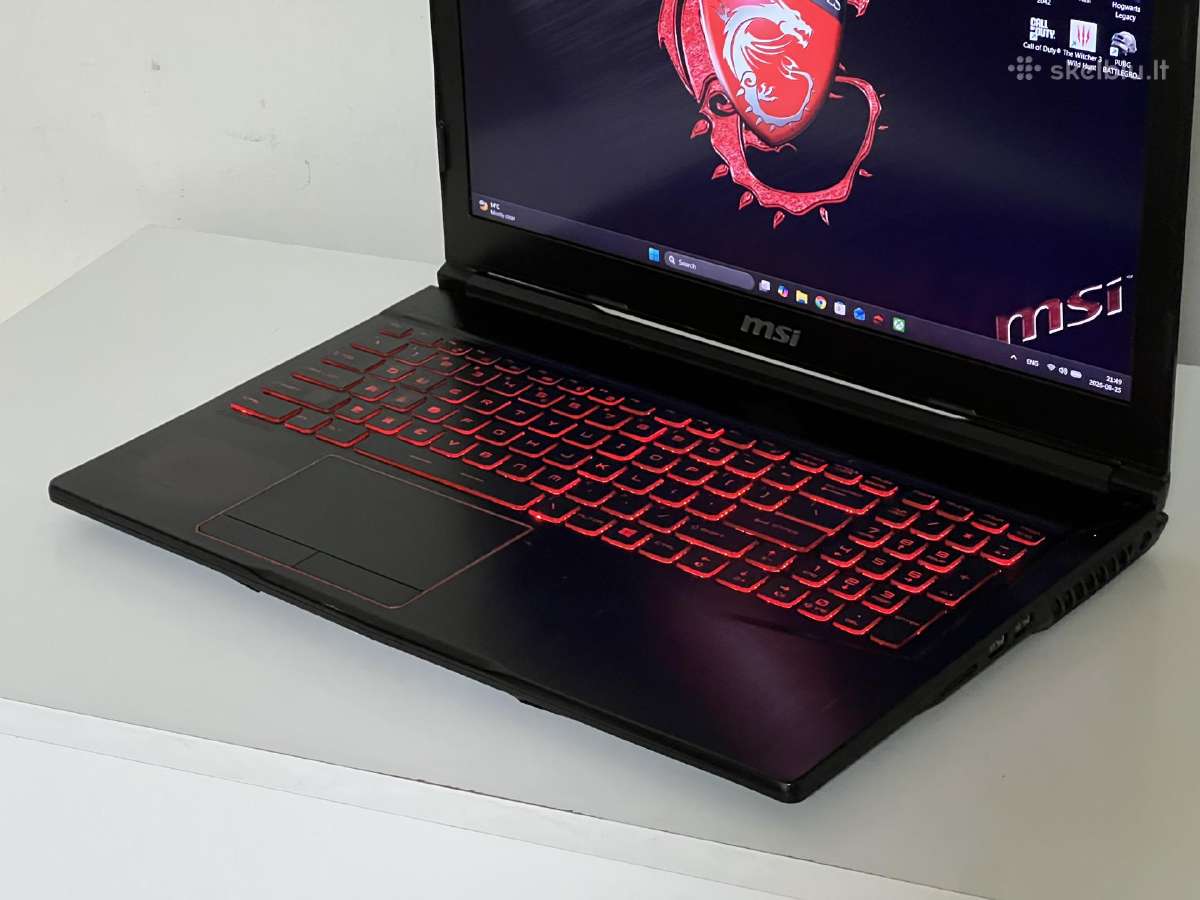 Parduodamas Msi Gl73 Raider su Rtx 2060, I7, 144hz - nuotraukos Nr. 4