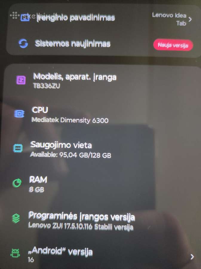 Lenovo tab11 128gb 5G - nuotraukos Nr. 4