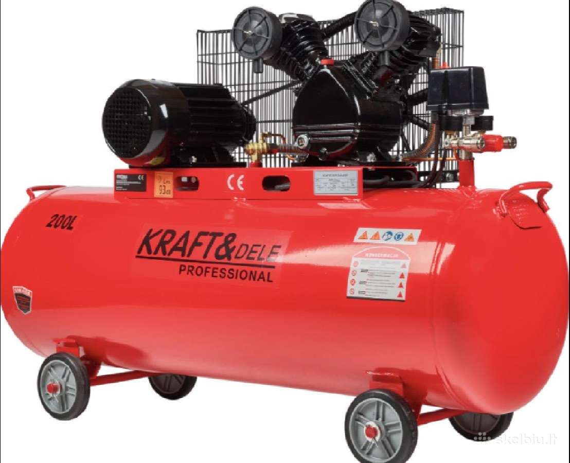 Tepalinis kompresorius 200l 2 cilindrų 400v Kd407 - nuotraukos Nr. 2
