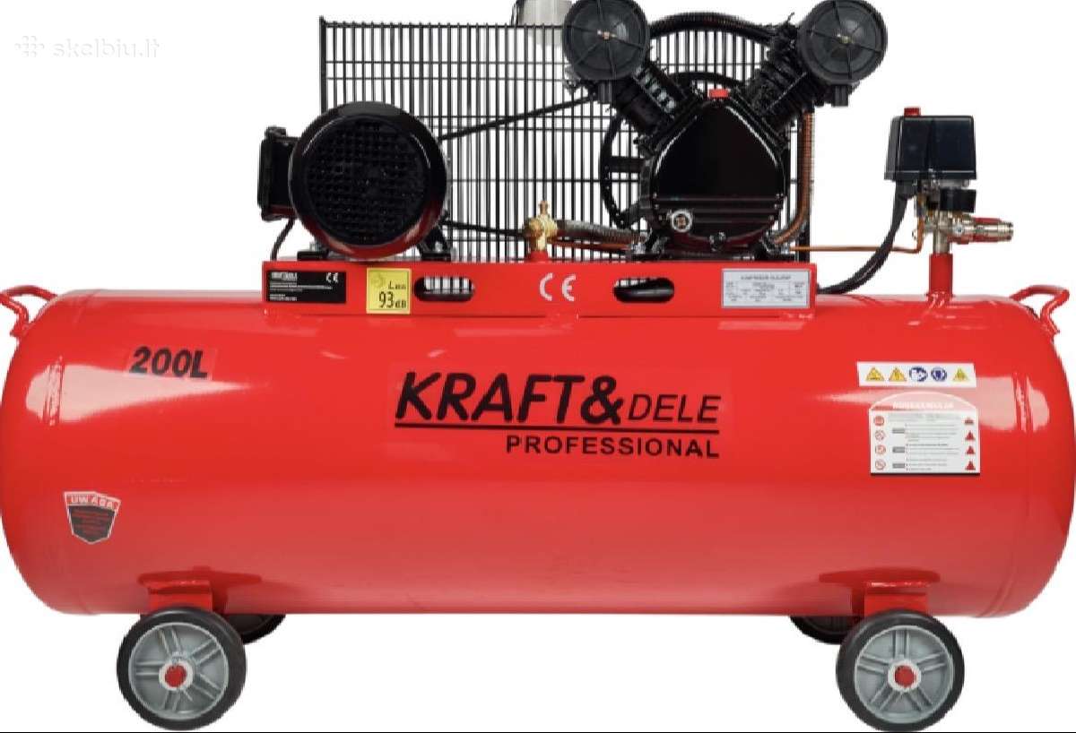 Tepalinis kompresorius 200l 2 cilindrų 400v Kd407 - nuotraukos Nr. 3