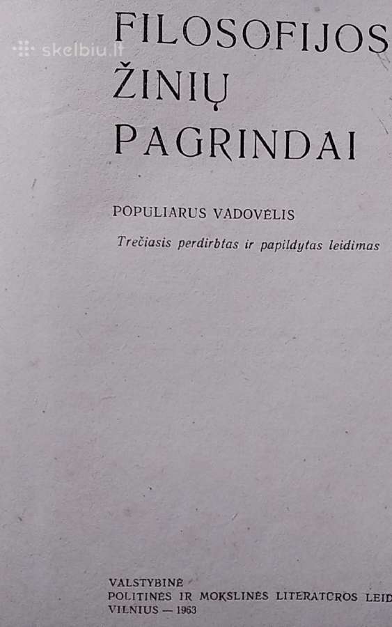 Filosofijos žinių pagrindai - nuotraukos Nr. 2