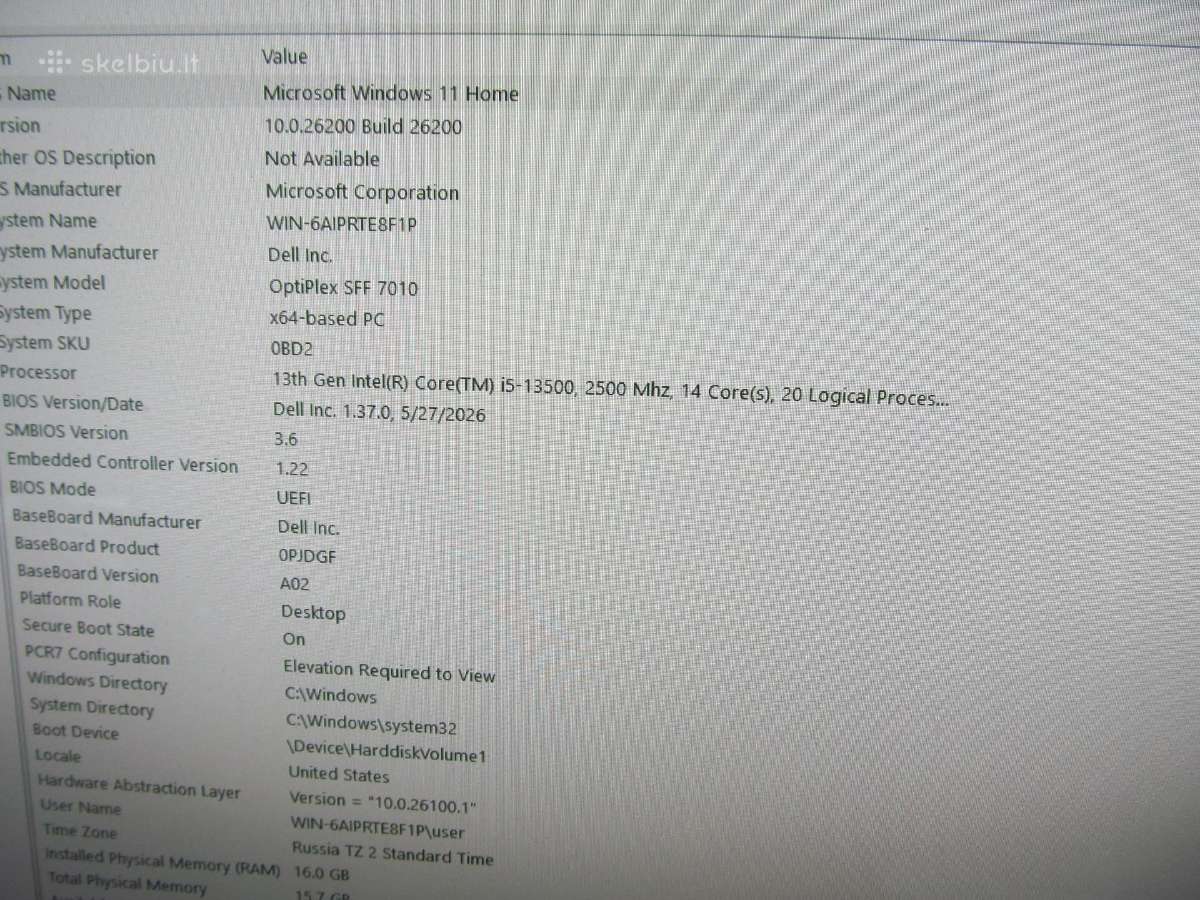 Dell optiplex Sff 7010 13 Karta - nuotraukos Nr. 8