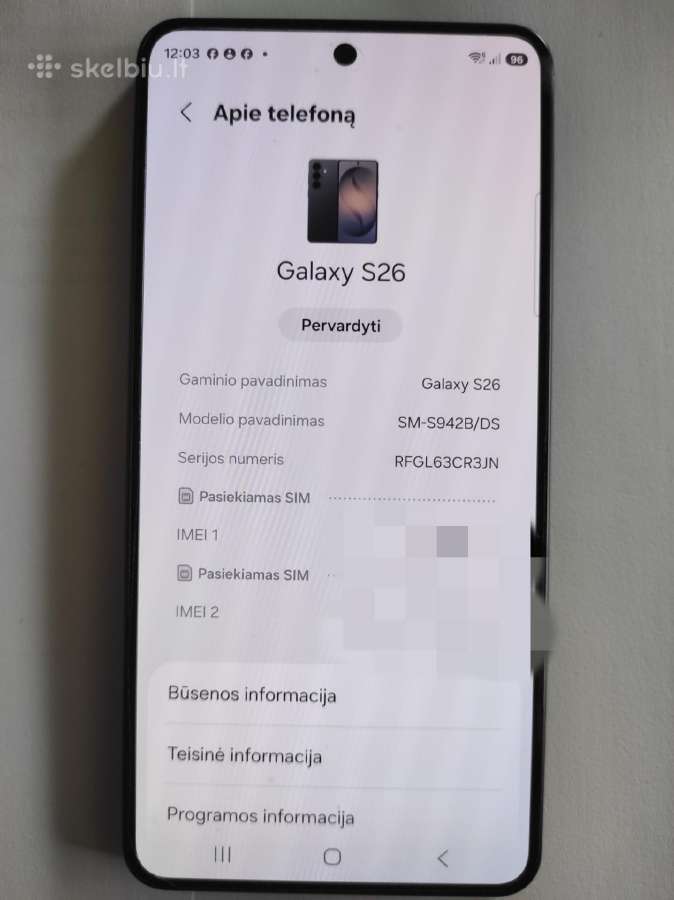 Samsung galaxy s26 256 GB 5G - nuotraukos Nr. 4