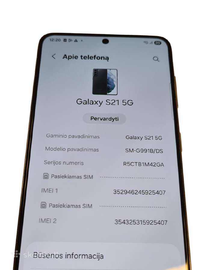Samsung Galaxy S21 5G + 3 mėn. garantija - nuotraukos Nr. 4