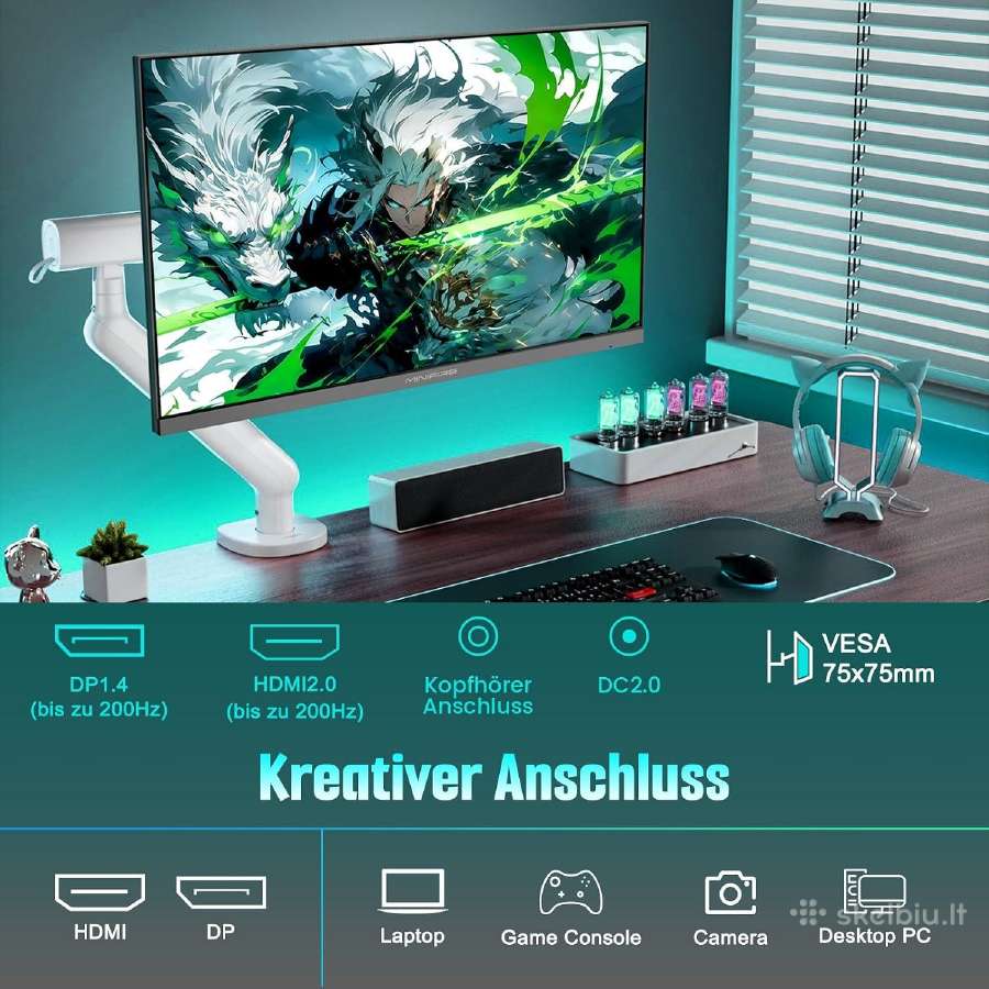 Naujas ! Minifire 24" Gaming Monitor, 200 Hz 1 ms - nuotraukos Nr. 9