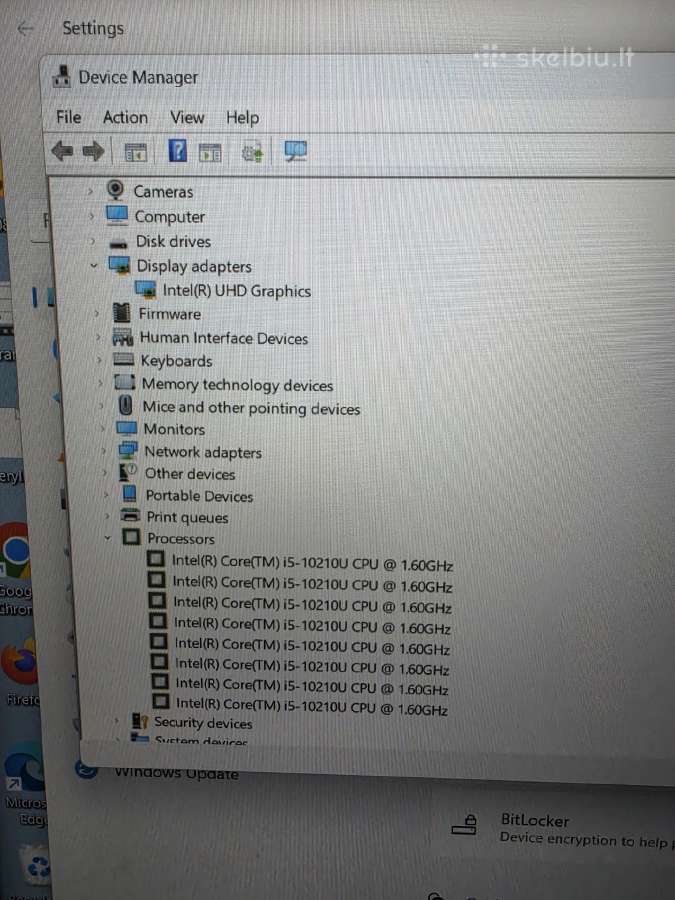 Lenovo Thinkpad L15 Gen 1. i5- 10210u. 16/256 GB. - nuotraukos Nr. 10