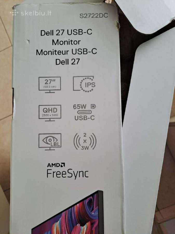 Dell S2722dc 27" 4 ms 75hz 16:9 Wqhd 4k - nuotraukos Nr. 2