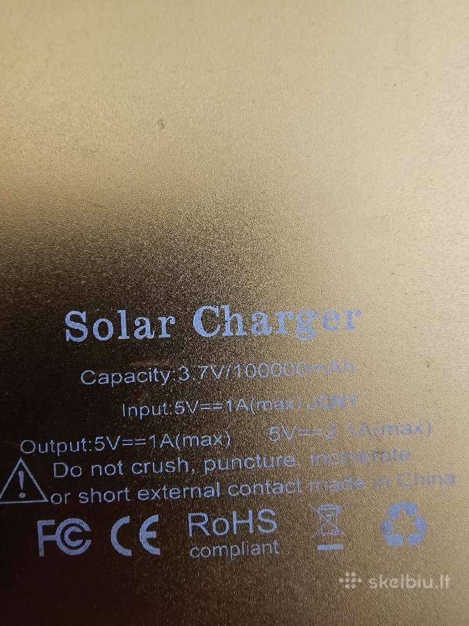 Power bank su saulės moduliu - nuotraukos Nr. 3
