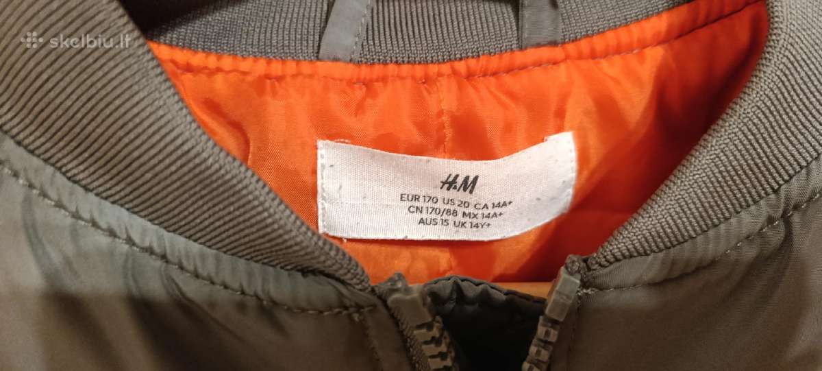 Bomber stiliaus H&m striukė 170 cm ūgiui - nuotraukos Nr. 7