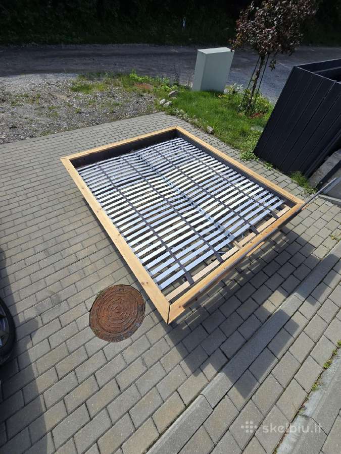 Ikea medinis lovos rėmas 160x200 - nuotraukos Nr. 2