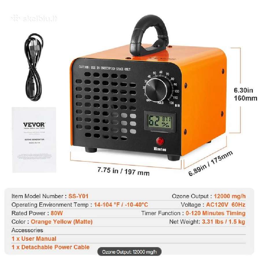 Ozono generatorius ozonatorius 12g ozone generator - nuotraukos Nr. 9