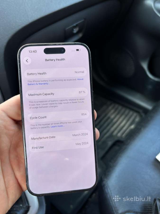 iPhone 15 pro 128gb puikiai išlaikytas - nuotraukos Nr. 5