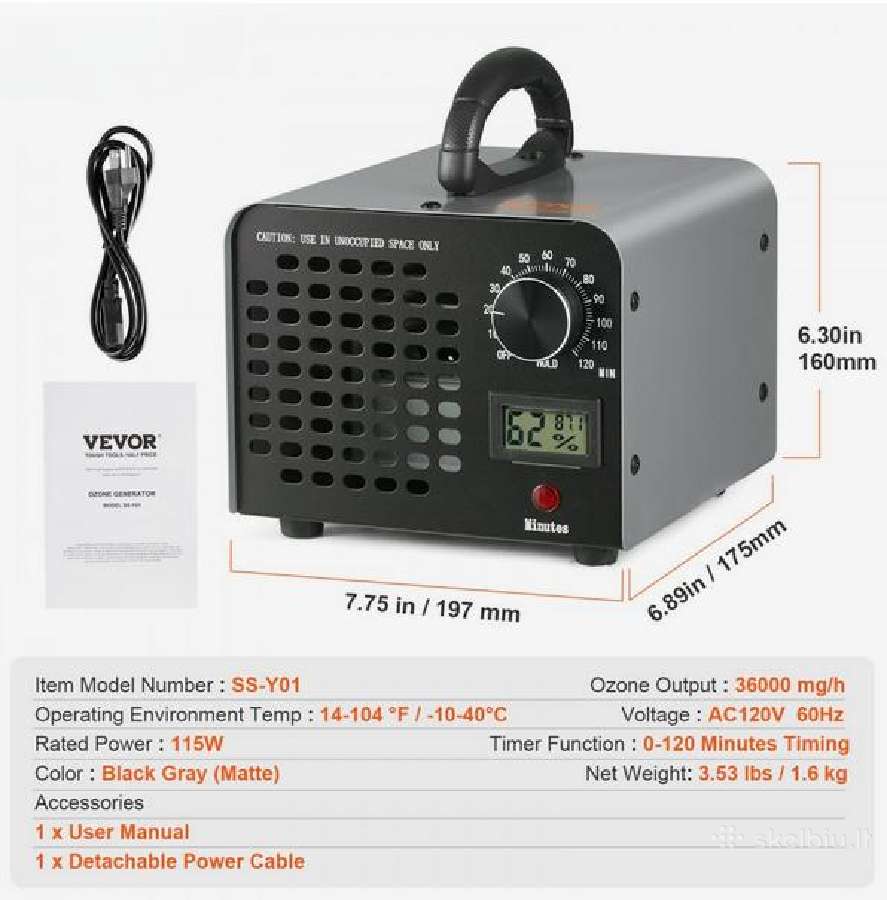 Ozono generatorius ozonatorius 12g ozone generator - nuotraukos Nr. 12