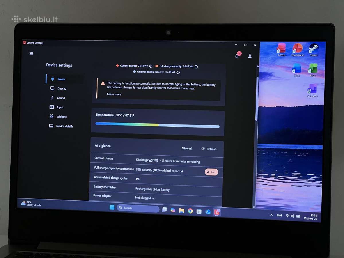 Parduodamas Ideapad 3 su I5-10k, Nvidia Mx 330. - nuotraukos Nr. 10