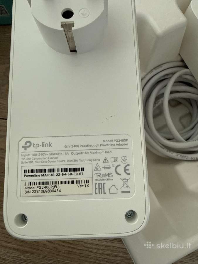Tp-link Pg2400p Kit – G.hn 2400 Gigabit Powerline - nuotraukos Nr. 3