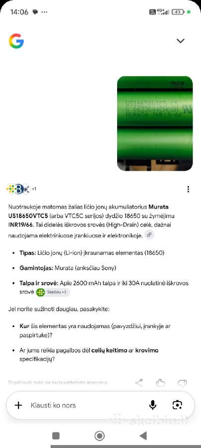 Aukštos kokybes Licio jonu celiu blokai 18650 30a - nuotraukos Nr. 9
