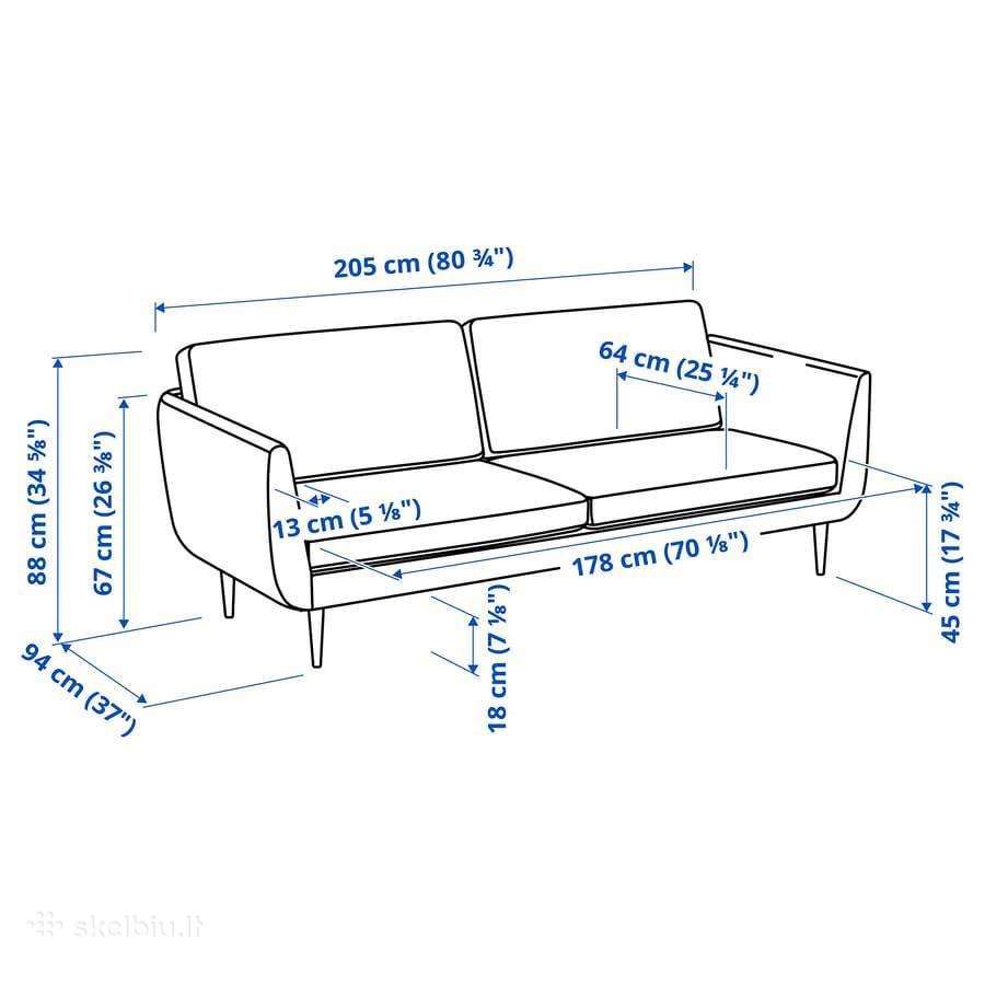 Sofa Smedstorp Ikea - nuotraukos Nr. 5