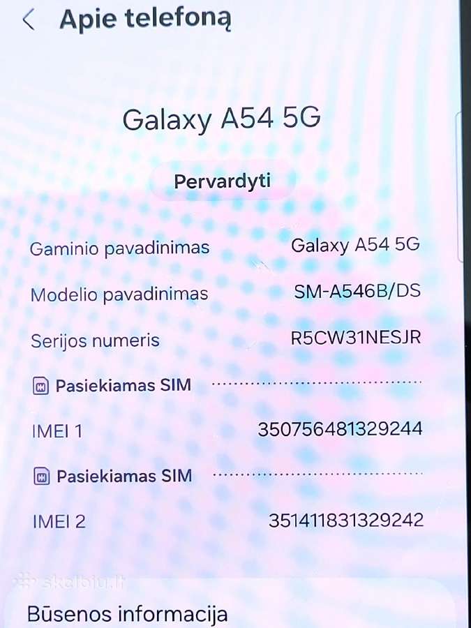 Samsung A54 5G - nuotraukos Nr. 3