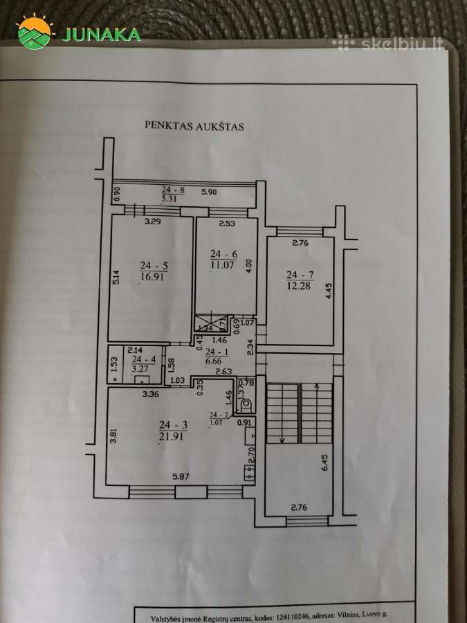 4 kambarių butas Pietinės g. Su dujinių šildymu - nuotraukos Nr. 16