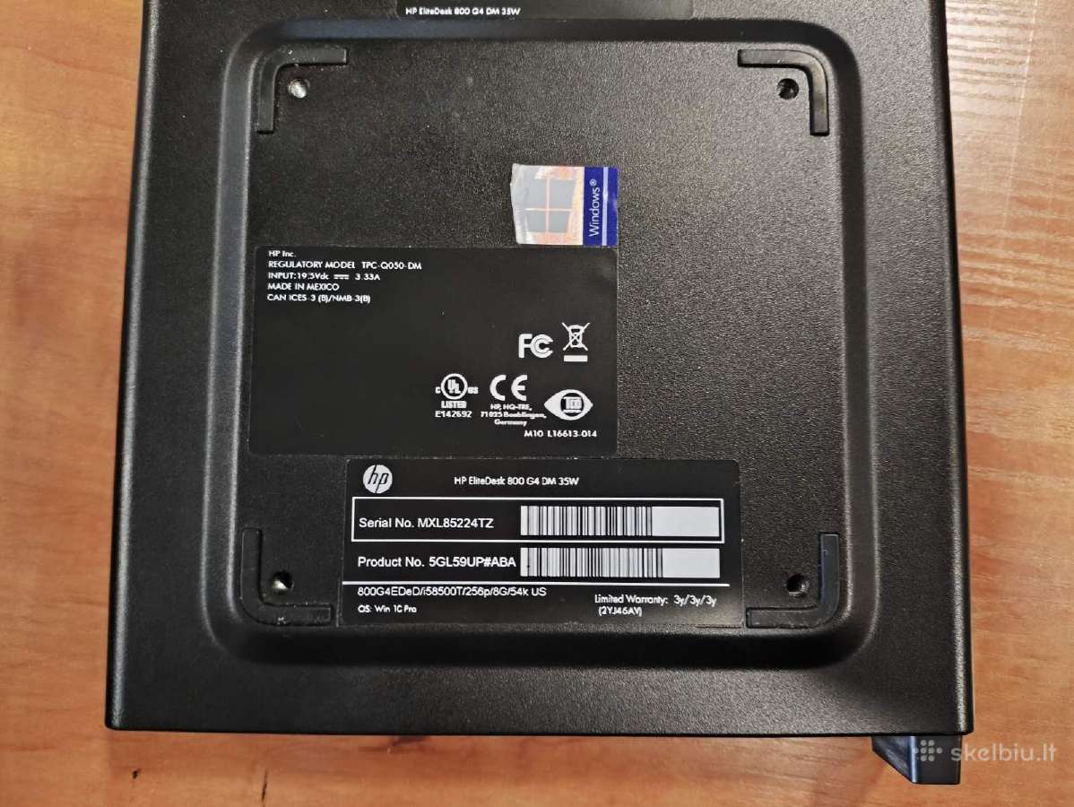 Mini Pc su WiFi i5-8500t 16gb 256gb SSD - nuotraukos Nr. 3