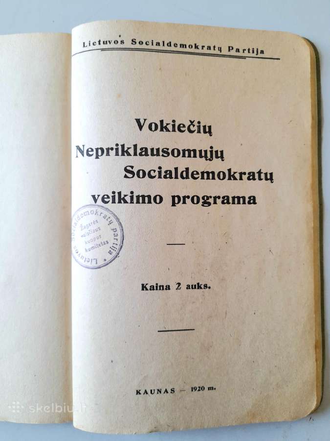 "Lietuvos Socialdemokratų Partija" 1920-1922m - nuotraukos Nr. 8