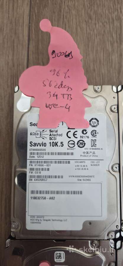 19x900gb 6g 10k rpm sas HDD 2.5" - nuotraukos Nr. 2