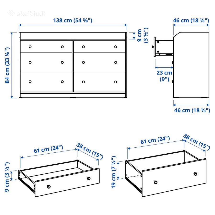 Ikea Hauga komoda - nuotraukos Nr. 4