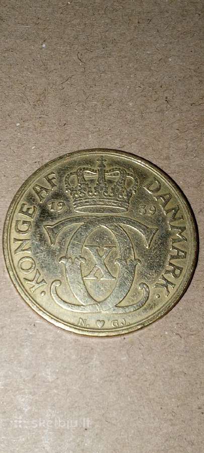 Danija 2 kronos 1939 - nuotraukos Nr. 2