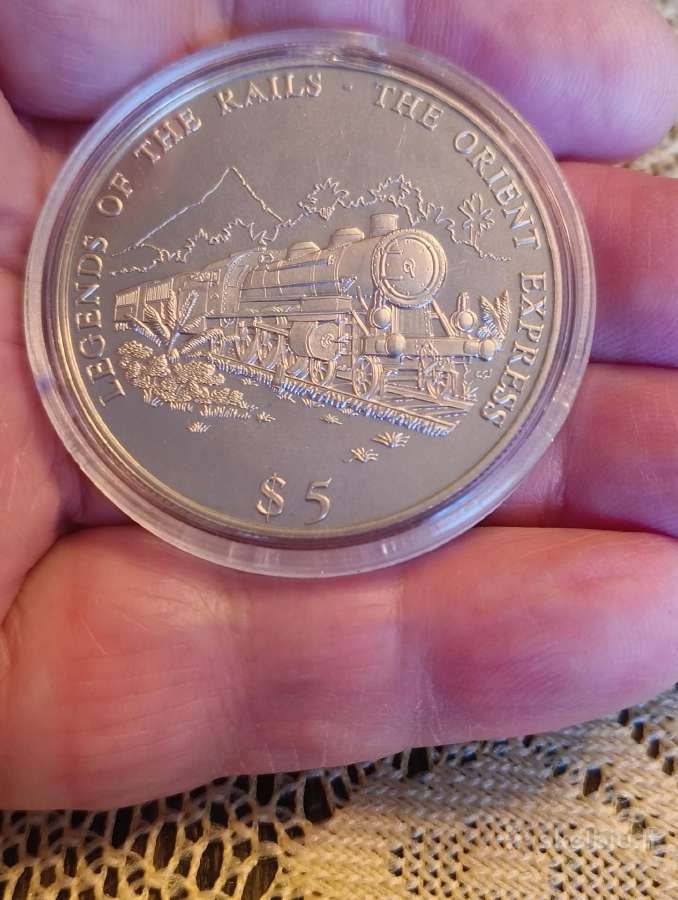 Moneta 5$ Liberija Unc Originalas Kapsulėje - nuotraukos Nr. 3