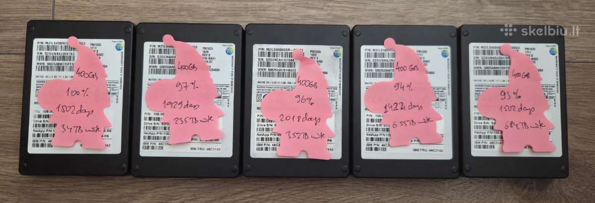 Sas SSD 7.68tb, 3.6tb 12gb/s, 800gb 24gb/s, 400gb - nuotraukos Nr. 16