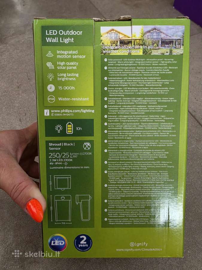 Philips LED šviestuvas su saulės baterija - nuotraukos Nr. 2