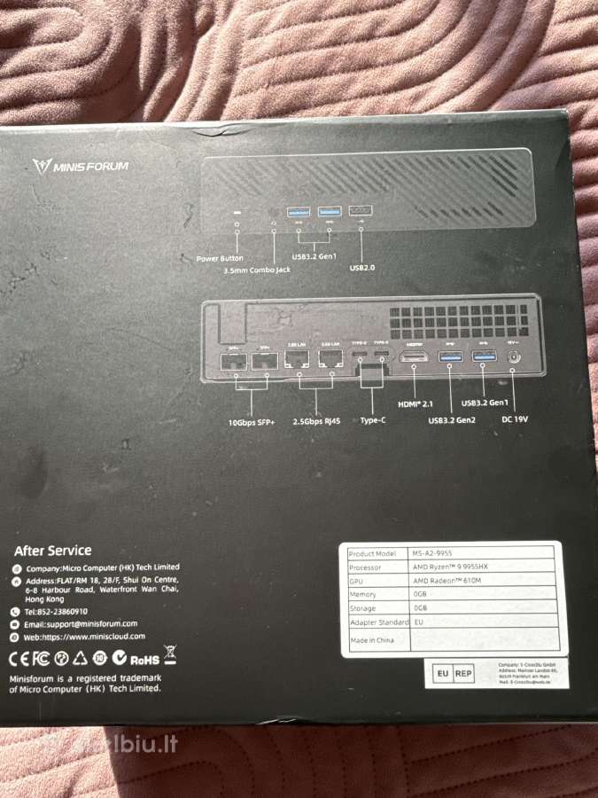 Minisforum Ms-a2 Mini Pc (Amd Ryzen 9 9955hx - nuotraukos Nr. 2