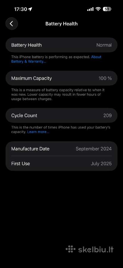 iPhone 16 Pro Max 512gb 100% - nuotraukos Nr. 4