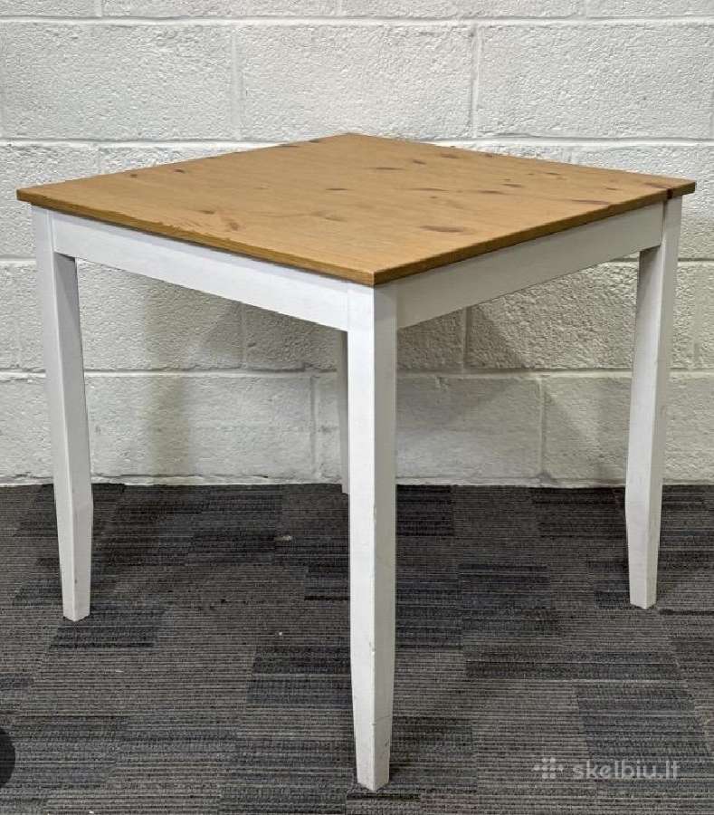 Ikea Lerhamn stalas naudotas 74cm x 74cm. - nuotraukos Nr. 3