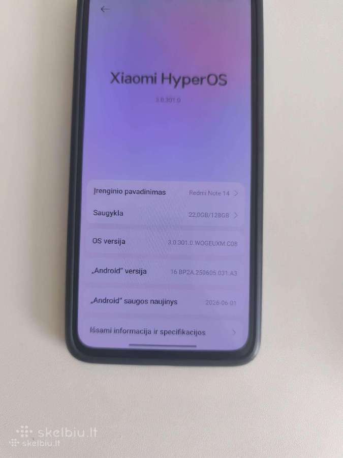 Telefonas Xiaomi Redmi Note 14 Telefonai - nuotraukos Nr. 5